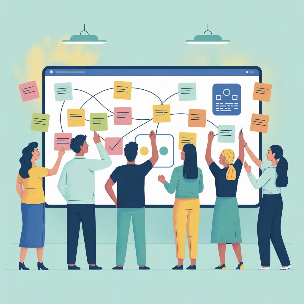 a digital illustration in a flat design