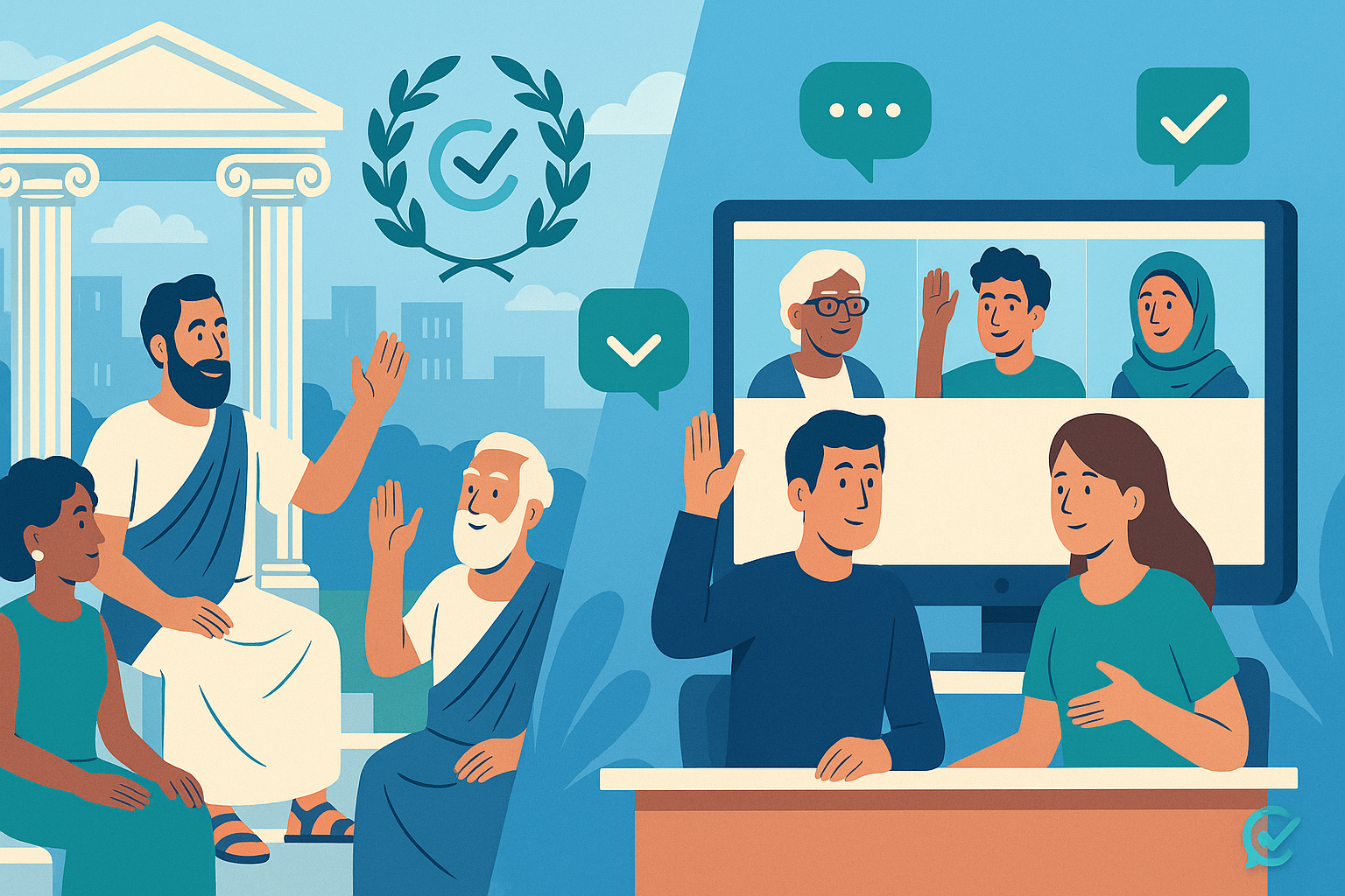 La storia della democrazia digitale dalle piazze greche ai forum online